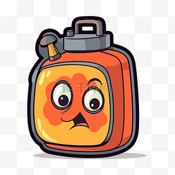 煤气罐图片_可爱的橙色人物卡通气瓶搞笑卡通