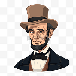 林肯的生日剪贴画亚伯拉罕林肯卡
