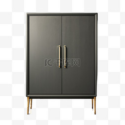 柜子装饰图片_数字艺术黑色柜子元素立体免抠图