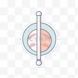 蝙蝠高清图图片_棒球球和蝙蝠孤立平面矢量线图