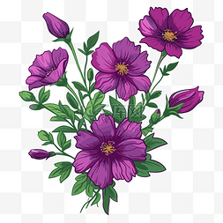 紫色花朵 向量