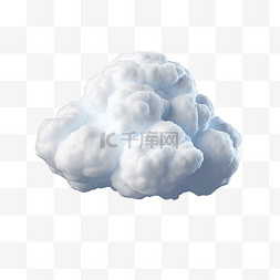 孤立的现实云 3d 渲染