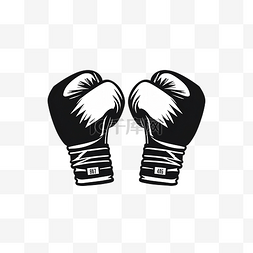 冠军台头图片_黑色和白色拳击手套符号