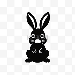 復活節兔子图片_复活节快乐贺卡卡通兔子剪影