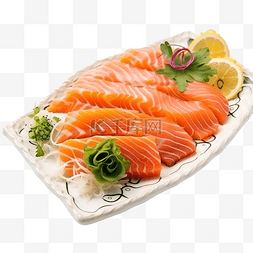 生鱼片素材图片_三文鱼生鱼片日本料理美味的亚洲