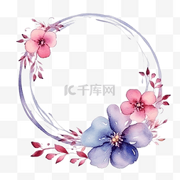 叶子图片_水彩花框圈