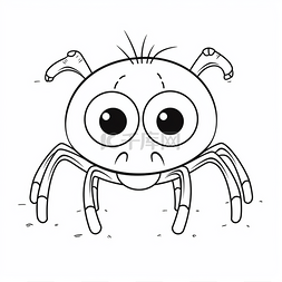 长页背景图片_长着大眼睛和毒刺的卡通蜘蛛，用
