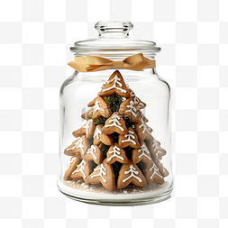 圣诞美味的星姜饼干，装在装有圣