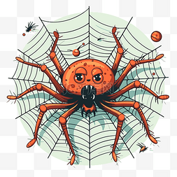 可爱的蜘蛛网 向量