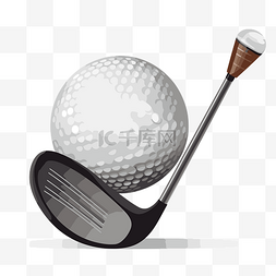 高尔夫球球图片_高尔夫球杆和球剪贴画矢量图的高