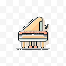 高清钢琴图片_上面有钢琴的图标 向量