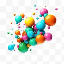 哑光底纹图片_不同尺寸的彩色彩虹哑光球抽象构
