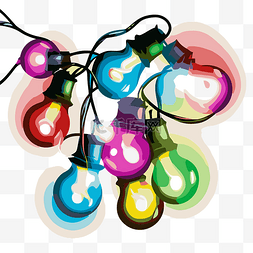 燈串图片_聖誕燈飾 PNG 向量
