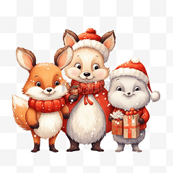 狐狸魂魄图片_圣诞贺卡