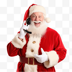 圣诞老人打电话图片_圣诞老人打电话