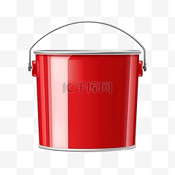 带有红色插图的油漆桶
