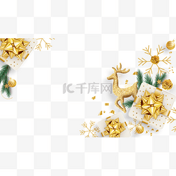 金色质感纹路图片_圣诞节金色质感礼盒边框
