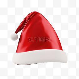 圣诞老人帽子的 3d 插图