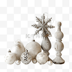 白色圣诞袜图片_圣诞节节日装饰乡村老树玩具冬季