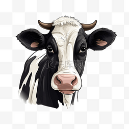 牛形象图片_不露面的牛插画