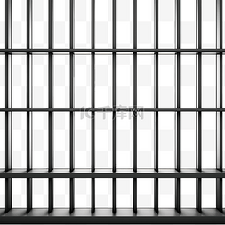 法律图片_关闭窗户或监狱牢房上的铁条或金