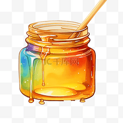 侏儒蜂蜜图片_可爱的蜂蜜彩虹固定贴纸油画