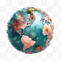 政治地理素材图片_用生成式人工智能创造的地球