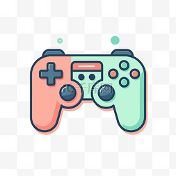 彩色设计中白色背景上的游戏控制