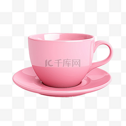 粉紅色的咖啡杯