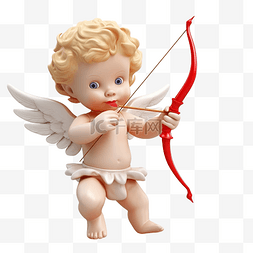 射箭孩子图片_带箭的丘比特天使