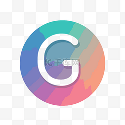 字母描绘图片_带有彩色字母 g 向量