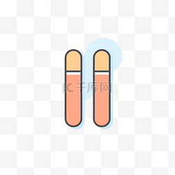 不同图表图片_一对两个不同颜色的粉色和橙色棒