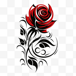 部落纹身玫瑰