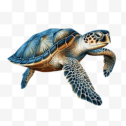 底纹海图片_铅笔底纹风格的海龟插图