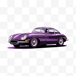 深紫色汽车png插图