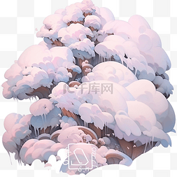 3d 插图多云雪