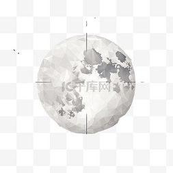 月亮多边形风格