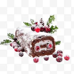 巧克力圣诞登录糖粉和蔓越莓