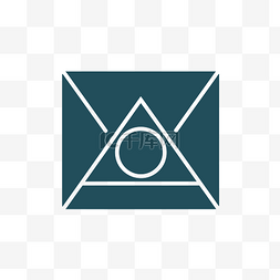 正面看到的图片_以三角形为主要符号的信封信封 