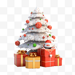 互联网金融海报图片_圣诞老人与礼品盒圣诞树伞雪隔离