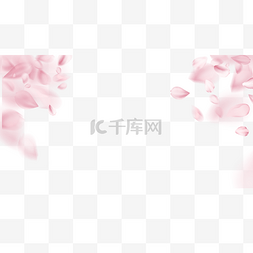 唯美粉色樱花树图片_樱花飘落光效边框