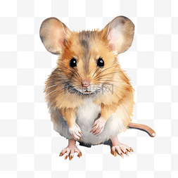 鼠绘老鼠图片_老鼠水彩画野生动物