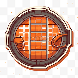 卡通篮球场图片_平面样式剪贴画中的航天器驾驶舱