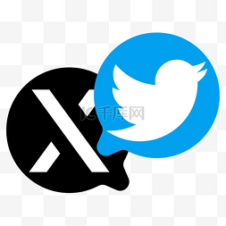 聊天软件logo图片_twitter社媒图标 向量
