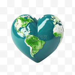 爱地球 3d 插图