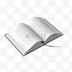书籍空白封面图片_具有三个视角的书籍模型