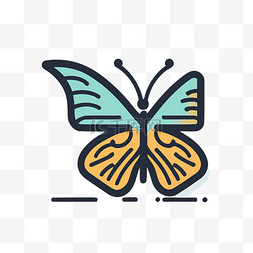 抽象蝴蝶图标图片_抽象蝴蝶图标 向量