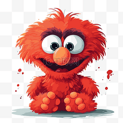 elmo 剪贴画红色怪物 lil elmo 墙贴装