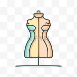 服装线条图标图片_色彩缤纷的服装服装店的线条画 
