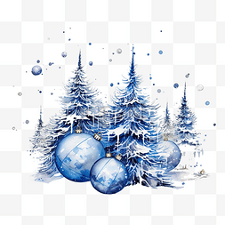 圣诞快乐与蓝色球